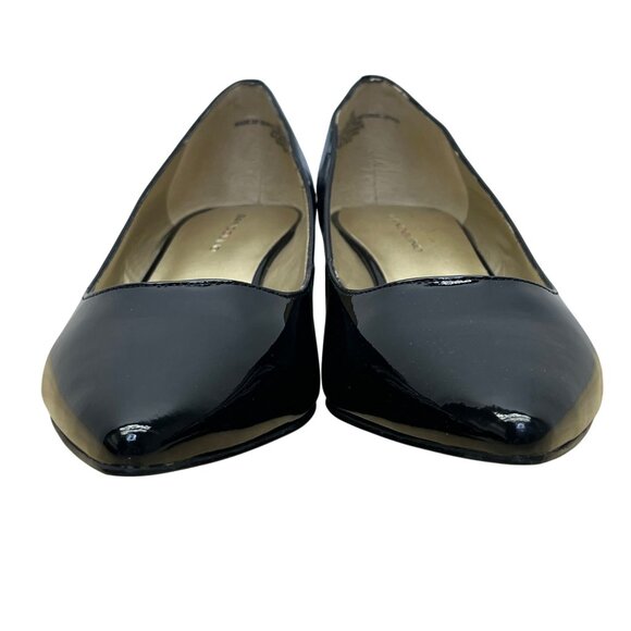Bandolino Women’s Black Faux Patent Leather Yara Wedge Pumps Size 10M - Picture 2 of 11